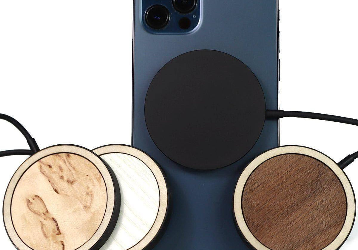 Wood+Aluminum MagSafe charger now available... - Lastu - Nordic Wooden Phone Cases - {{ product.product_type }} -