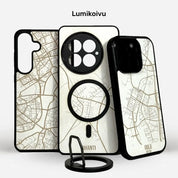 Lastu Karttakuoret valkoisesta koivusta iPhone, Samsung ja OnePlus puhelimiin, puinen puhelimen kuori, Karttakuoret, Xiaomi.
