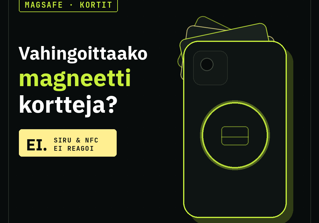 Vahingoittaako MagSafe-magneetti pankkikortteja?