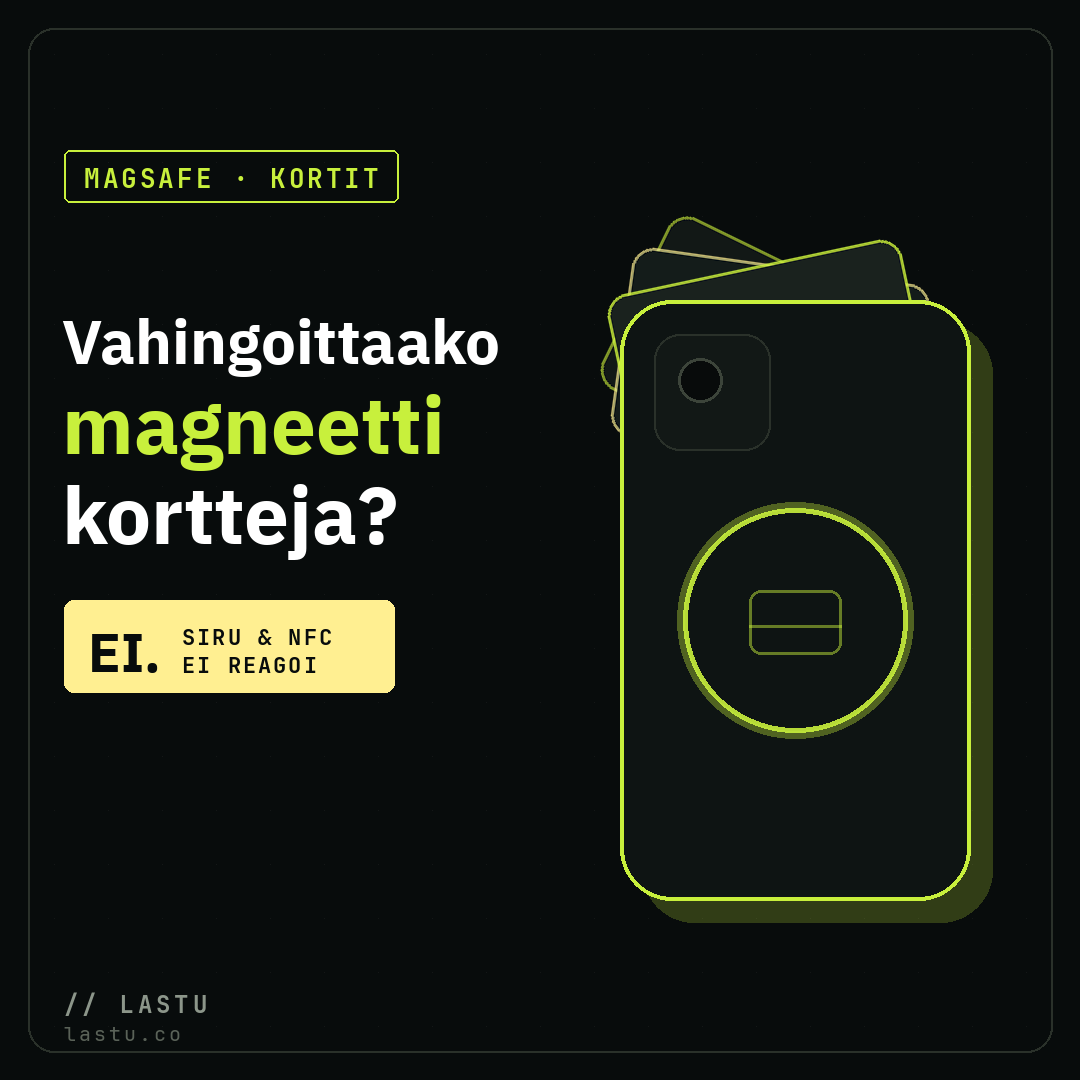 Vahingoittaako MagSafe-magneetti pankkikortteja?