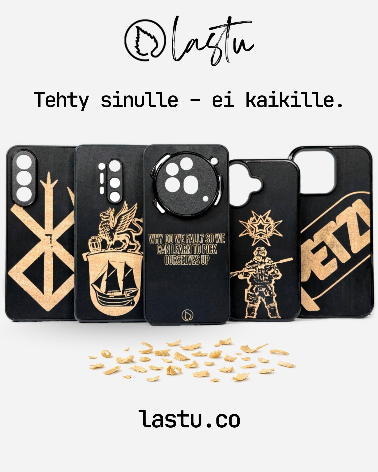 Puhelimen kuoret logolla: yritykselle, bändille tai seuralle