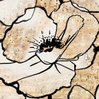 Lastu RATIA -kuosi puhelimen kuoret luonnonvärisellä lastulla ja kukkakuvioinnilla AVADA - Best Sellers