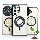 LUMI vaaleat puiset puhelimen kuoret koivusta – MagSafe-yhteensopiva, kaiverrus tai kuva, Lastu