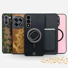 Lastu OnePlus kuoret – puu, hiilikuitu ja M05-maastokuvio, MagSafe-valinta, oma kuva tai logo