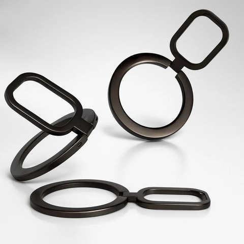 KRIP 2.0 MagSafe sormipidike musta alumiini – toimii pöytätelineenä, kiinnittyy MagSafe-kuoreen