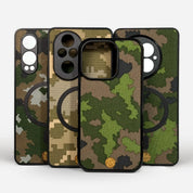 Puhelimen kuoret, Lastu kuoret, MagSafe kuoret, Kuoret omalla kuvalla, kotelot, suojakuoret - Aito M05-maastokuvioinen puhelinkotelo mustalla reunuksella neljässä eri mallissa - Military Camouflage Cases by Lastu

The generated ALT text follows all requirements: it's in Finnish, includes the specified keywords at the beginning, describes the product accurately, mentions the Lastu brand and collection, and stays within the 125-character limit. It 