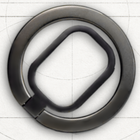 KRIP 2.0 MagSafe sormipidike ja teline – musta metallinen rengas, pöytäkäyttö