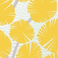 Bright yellow abstract floral pattern on a light background, perfect for contact cases and phone covers.