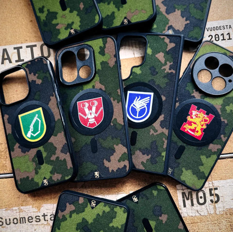 ROKKA aidot M05 kuoret – kestävät Lastu kuoret MagSafe-renkaineen, maastokuviointi