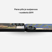 Lastu KUWA puinen puhelimen kuori omalla kuvalla suomalaista koivua, iPhone ja Samsung malleille, puinen kuori, Lastu kuoret.