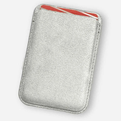 Lastu  Lastu hopeinen korttikotelo, MagSafe-yhteensopiva iPhone 17 Pro -suojakuori, mukana punavalkoinen kortti