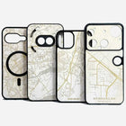 KARTTA käsin tehty puhelimen suojakuori omalla kartalla – yksityiskohtainen kaiverrus
