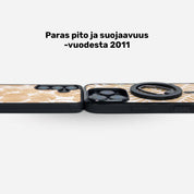 Lastu x RATIA puinen puhelimen kuori iPhonelle, aitoutta koivusta ja suojaukseen paras pito MagSafe-kuoret.