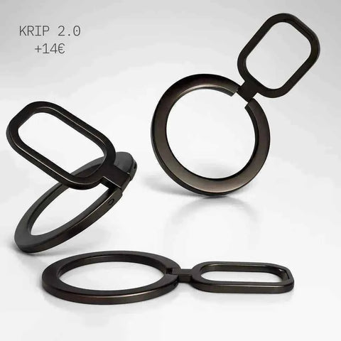 KRIP 2.0 MagSafe sormipidike mustaa alumiinia – toimii pöytätelineenä, yhteensopiva kaikkien MagSafe-kuorien kanssa