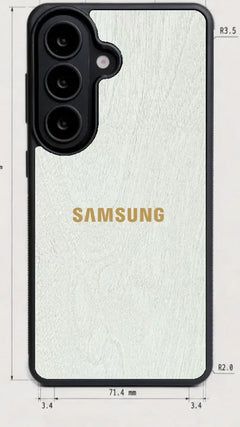 Samsung-logo – kaiverrus valikoimasta puisessa puhelimen kuoressa