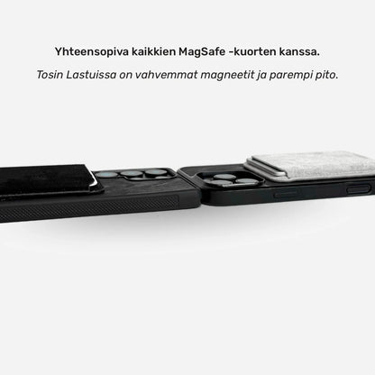 MOHKKE MagSafe lompakko iPhonelle mustana ja harmaana, yhteensopiva Lastu kuoret kanssa Lastu AVADA - Best Sellers