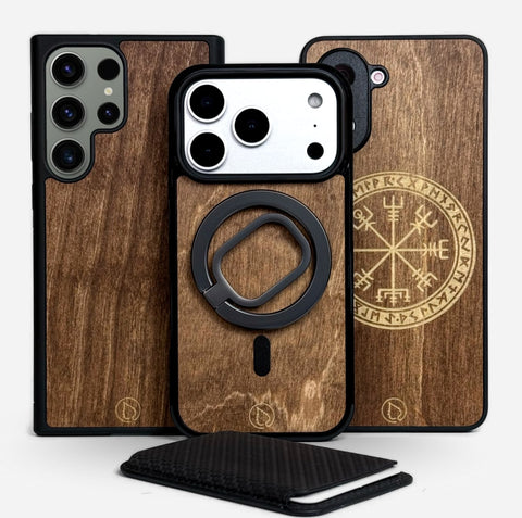 TERWA puiset puhelimen kuoret tervatusta koivusta – MagSafe-yhteensopiva, kaiverrus tai kuva