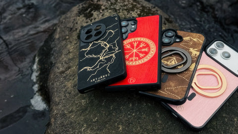 Kotimaiset 
puhelimen kuoret 
aidoista materiaaleista