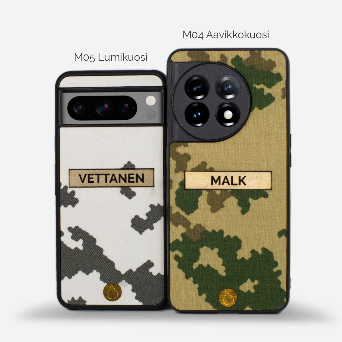 Army Camo Phone Case with Custom Text Label