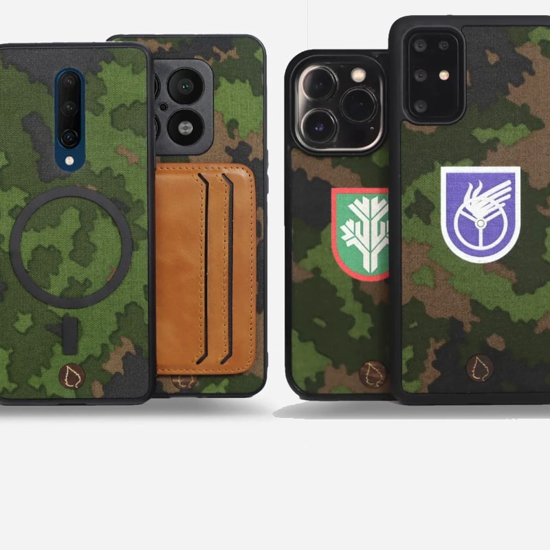 Finnish army camouflage phone case Aidot M05 kangas puhelimen kuoret koulutushaaramerkki magsafe lompakko armeija