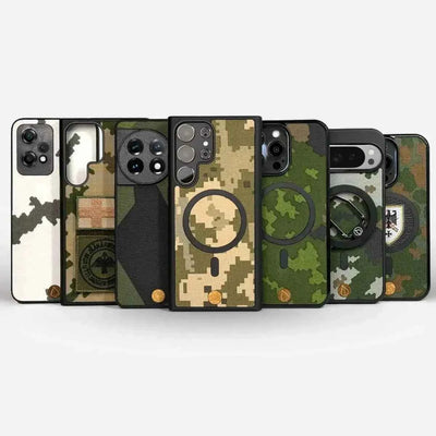 Lastu  Lastu SLAVA puhelimen kuoret aito Ukraina MM14-kangas, iPhone 17 Pro, Samsung S26, OnePlus 15, Pixel 10 malleihin.