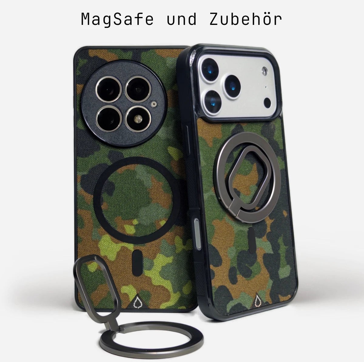 Lastu  Lastu FLECKTARN puhelimen kuoret Saksan armeijan kankaasta iPhone 17 Pro ja Galaxy S26, MagSafe-yhteensopiva.