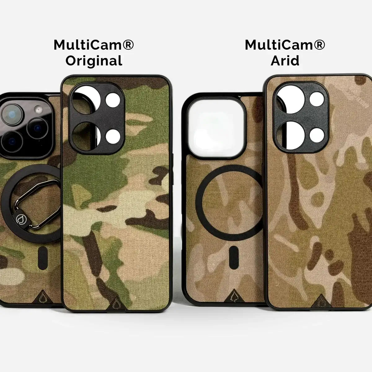 Lastu MultiCam® Cordura 500 aidot maastokuvioidut puhelimen kuoret iPhonelle, Samsungille, OnePlusille, Pixelille, Nothingille.