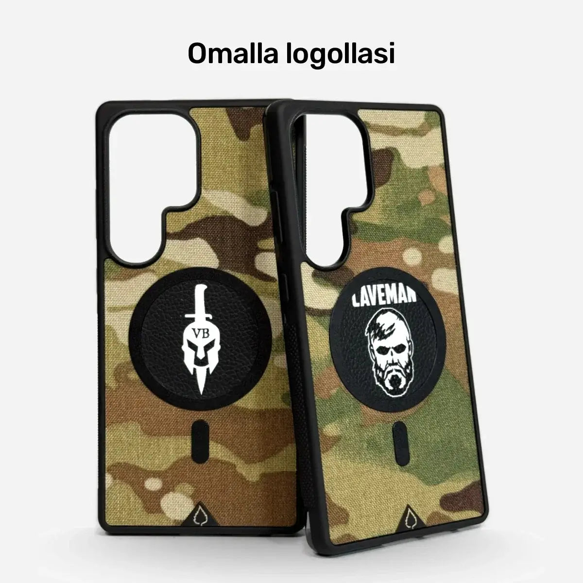 Lastu MultiCam® phone cases with custom logos; durable protective cases in unique patterns.