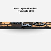 Lastu KUKSA puinen puhelimen kuori iPhone 14 Prolle, aidot kahvinporot ja luonnonpuu, MagSafe-kuoret.