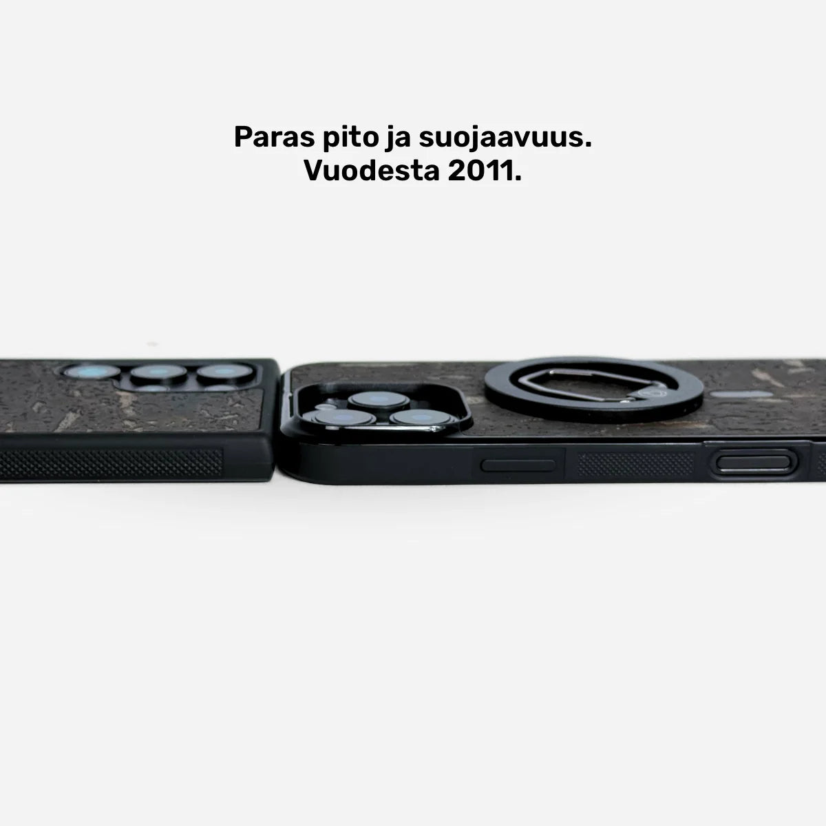 Lastu GULD - Puun ja kullan hohtoa iPhone kuoret, aito puu ja kahvinpuru, vedenkestävä MagSafe-kuori.