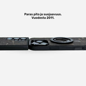 Lastu GULD - Puun ja kullan hohtoa iPhone kuoret, aito puu ja kahvinpuru, vedenkestävä MagSafe-kuori.