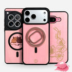 ROSA vaaleanpunaiset puiset MagSafe kuoret – kaiverrus, personoitu, Lastu