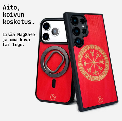 POPPY puiset Lastu kuoret MagSafe-yhteensopivina – kirkkaan punainen koivu, kaiverrus