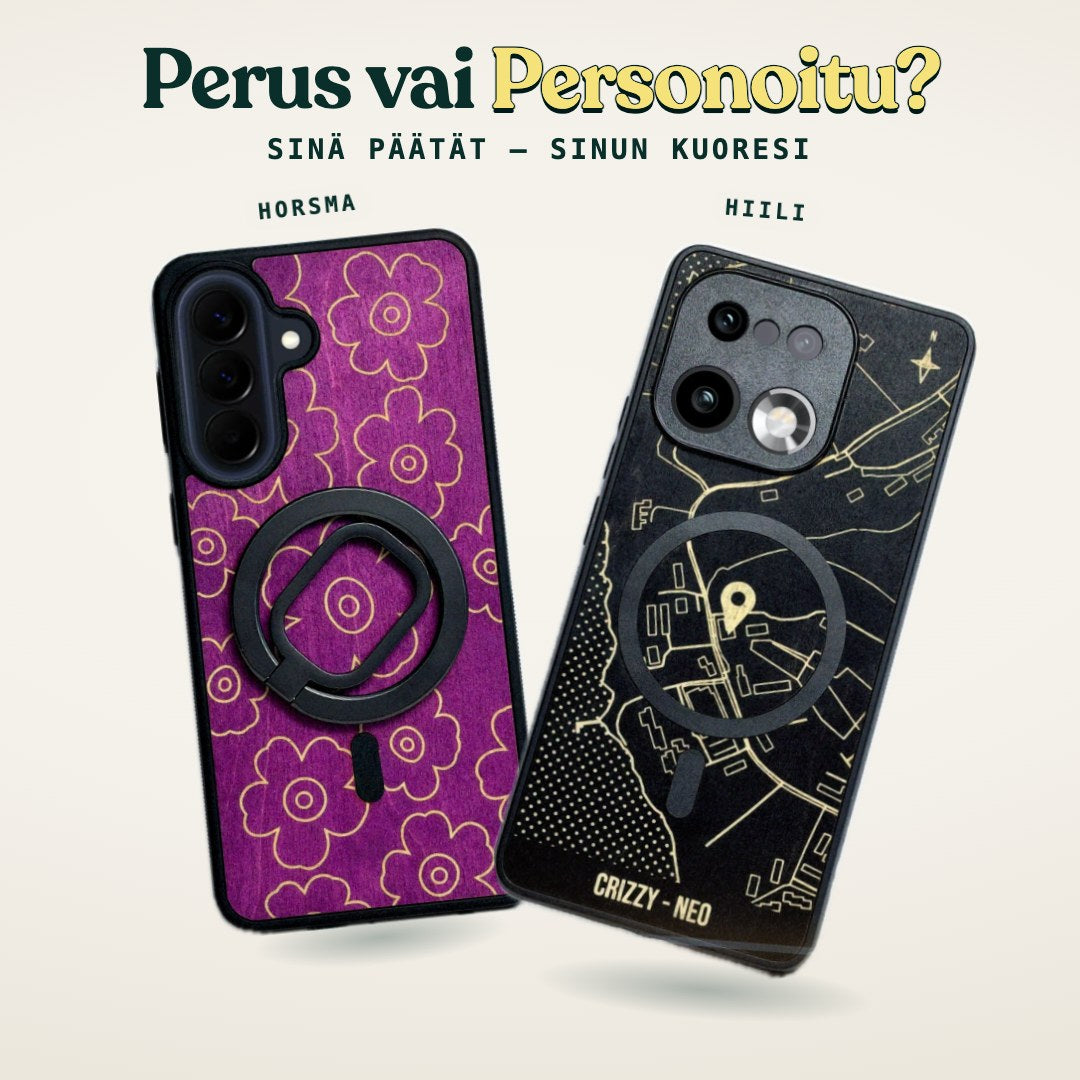 Lastu-puhelimen kuoret: perus vai personoitu – esittelyvideo