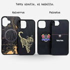 HIILI personoidut Lastu kuoret kaiverruksella – mustat puiset, MagSafe-valinta