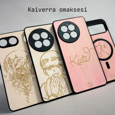 Lastu puiset OnePlus kuoret kaiverruksella – LUMI vaalea koivu, MagSafe-valinta