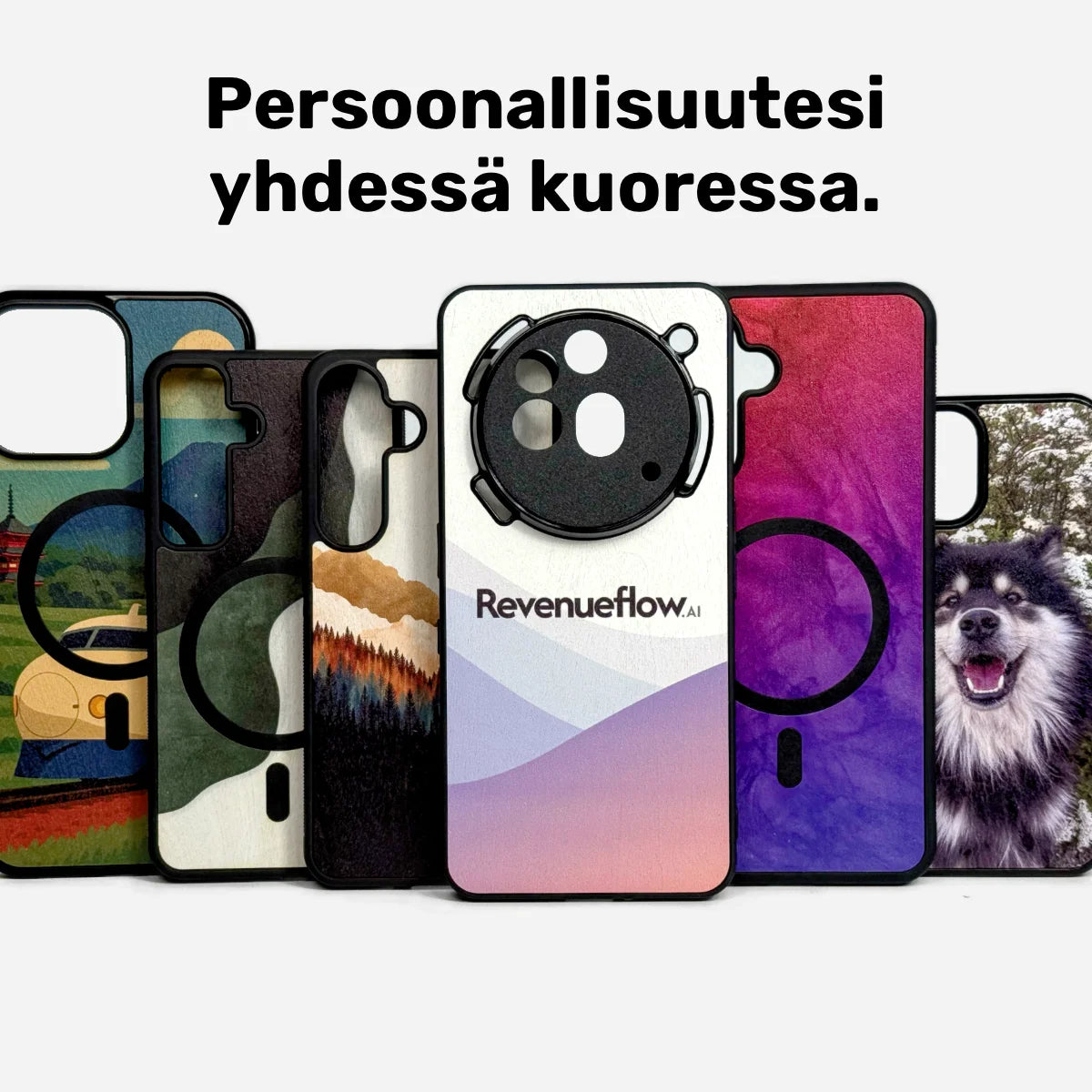 Lastu kustomoitavat puhelimen kuoret eri malleille omalla kuvalla tai MagSafe-toiminnolla, persoonallisuus yhdessä kuoressa