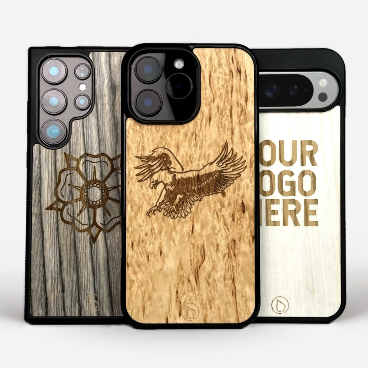 Wooden Phone Case with Custom Logo Engraving