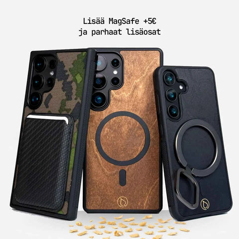 Samsung Galaxy MagSafe puhelimen kuoret – puiset ja personoidut Lastu kuoret, kaiverrus