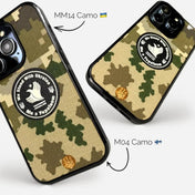 Puhelimen kuoret, Lastu kuoret, MagSafe kuoret, Kuoret omalla kuvalla, kotelot, suojakuoret - Ukraina-tukikuori yhdistaa MM14 ja M04 maastokuviot, Your Finnish Friends Lastu Premium -mallisto

This ALT text in Finnish translates to: "Phone case supporting Ukraine combining MM14 and M04 camouflage patterns, Your Finnish Friends Lastu Premium Collection" - it incorporates the required SEO keywords upfront, describes the product's key features, and 