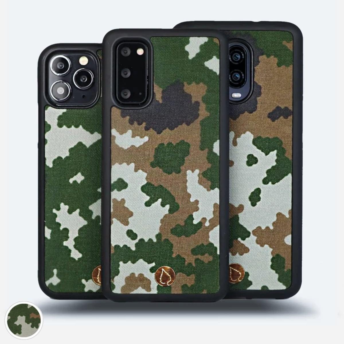M05 puhelimen kuoret pakkas maastokuvio puolustusvoimat merkeille  iPhone, Samsung, OnePlus, Xiaomi, Nothing, Pixel